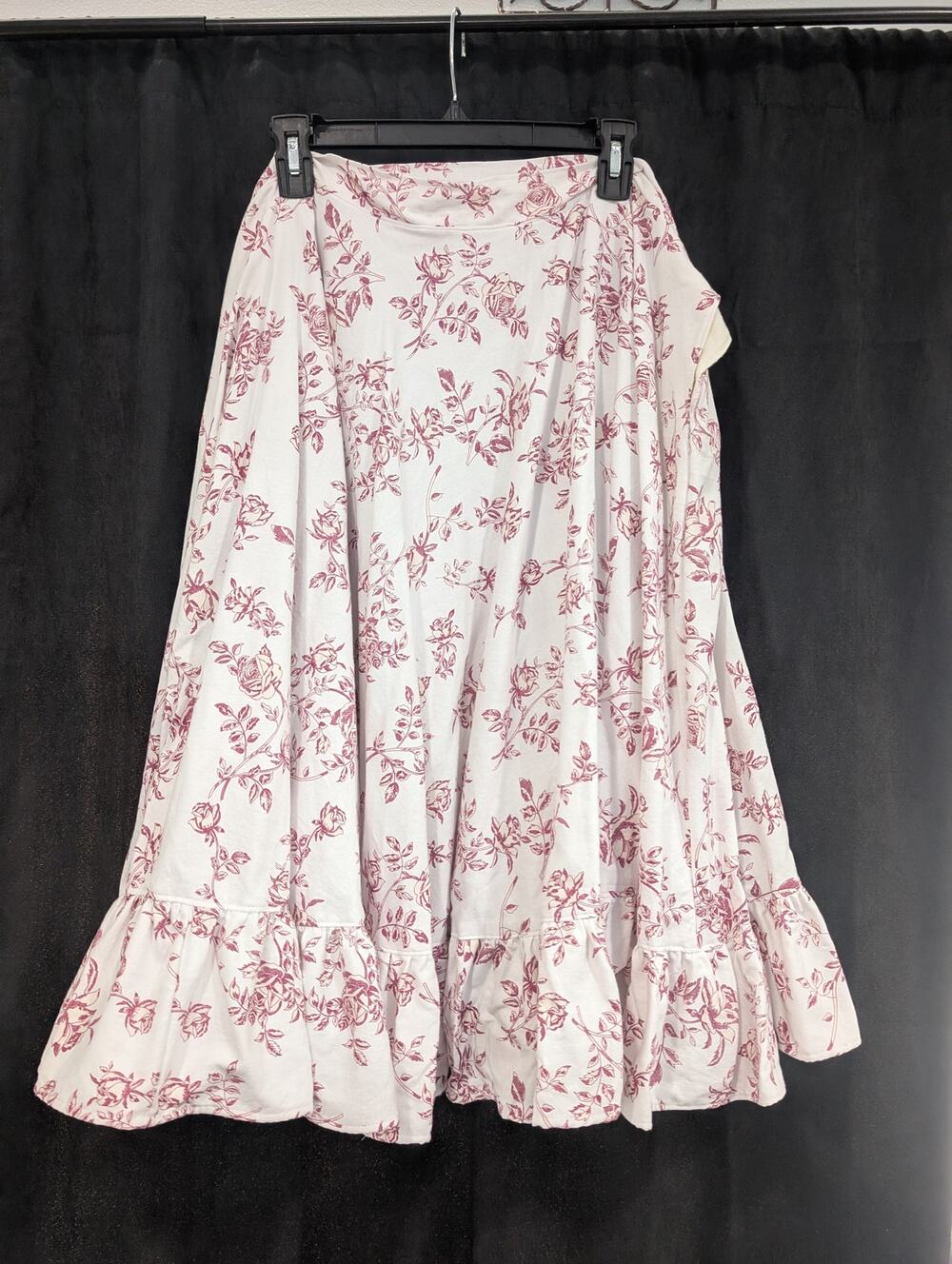 Handmade Field of Roses Split Side Circle Skirt